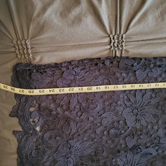 AX Paris Women's short sleeve crochet 2 piece navy dress - Picture 4 of 10